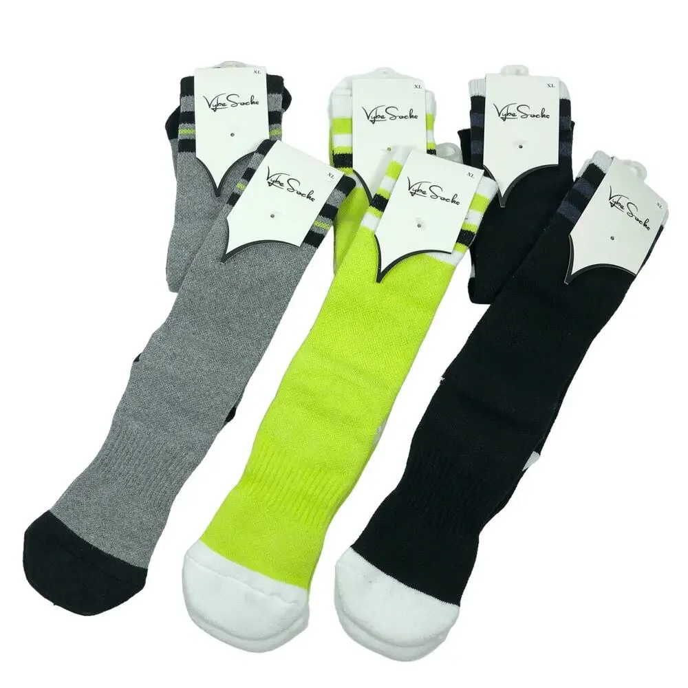 Lot 6 Pairs Kids Youth Boys Socks Size XL / Shoe Size 5 - 6 Crew Athletic Vybe‎